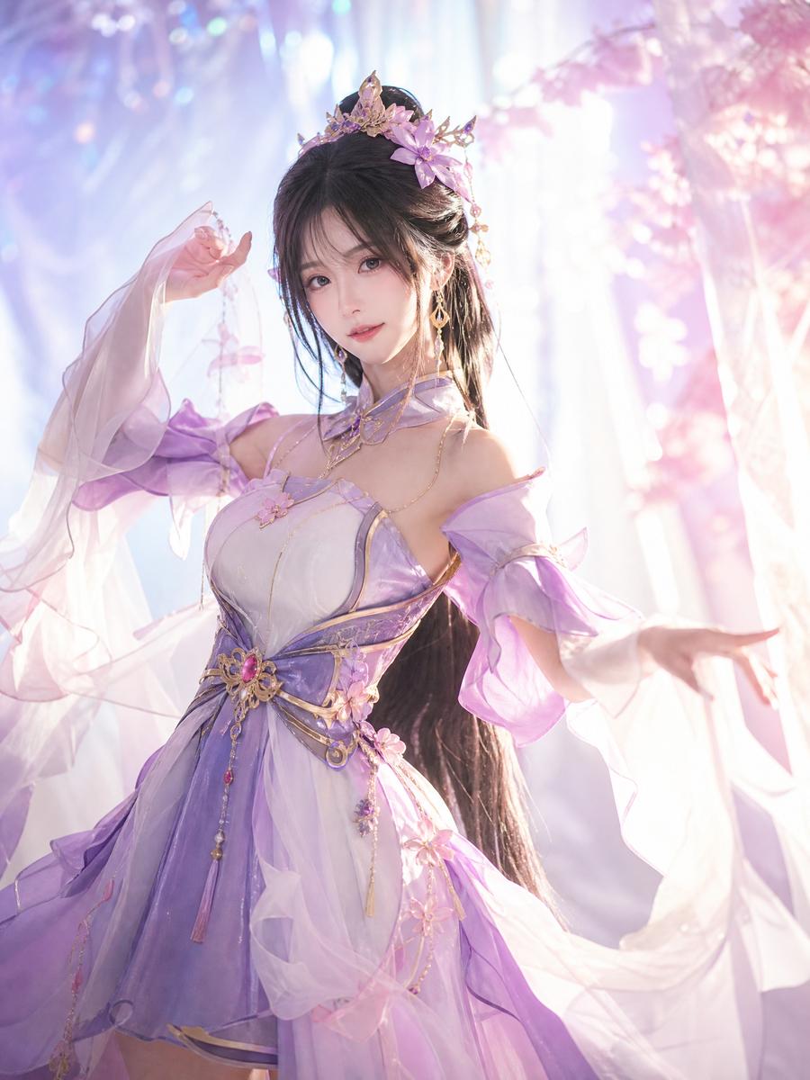探花 cosplay视频演示：汉服古风造型全过程